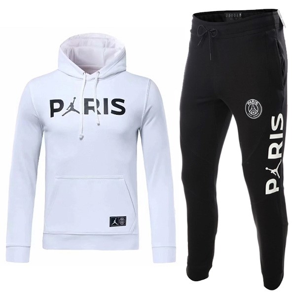 Survetement Football Enfant PSG 2018-19 Blanc Noir